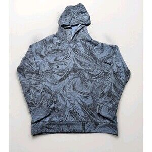 Athleta Girl In Your Element Hoodie Sweatshirt Size XXL 16 Marble Blue Very Soft